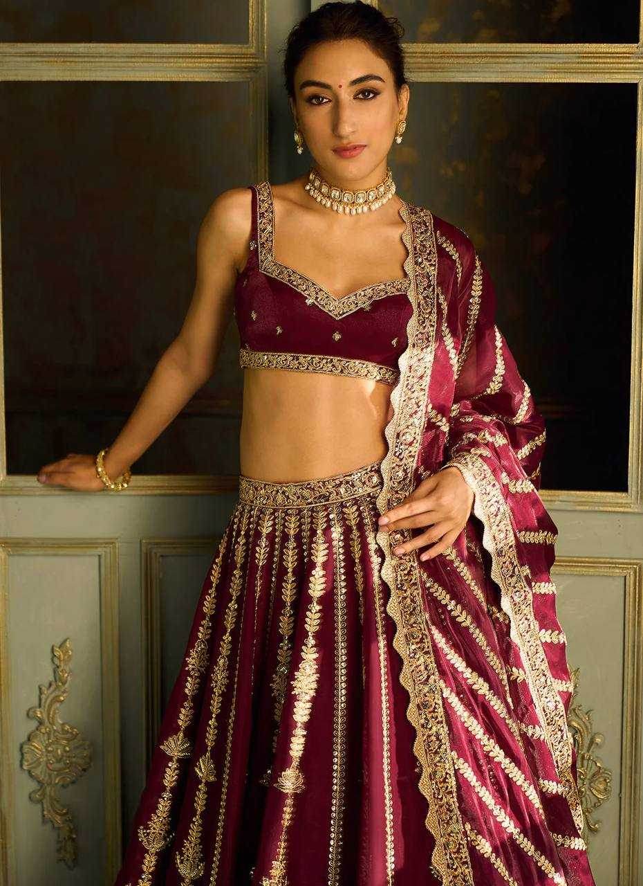 Bridal Silk Zari Work Lehenga for Elegant Weddings - MYLUXURY LANE ENTERPRISE
